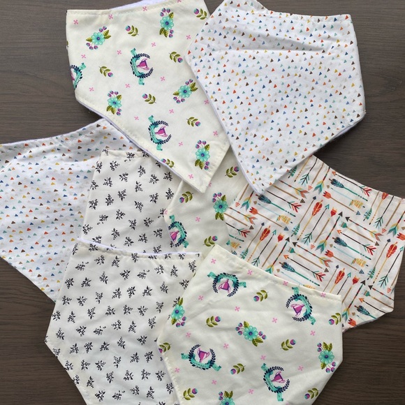 Handmade Bibs Set of 8 - Picture 2 of 2